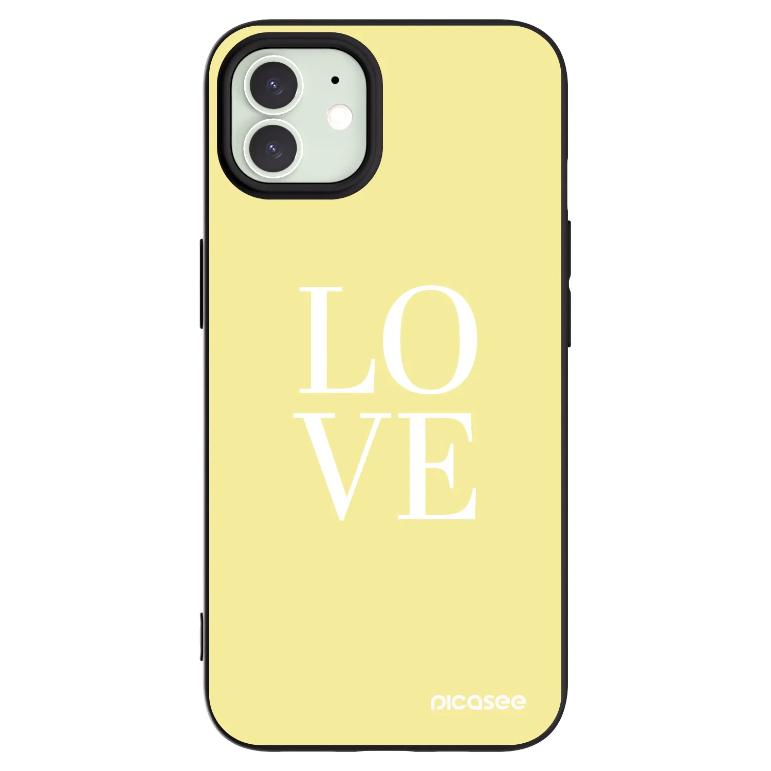 Picasee husă neagră din silicon pentru Apple iPhone 12 Pro - Love