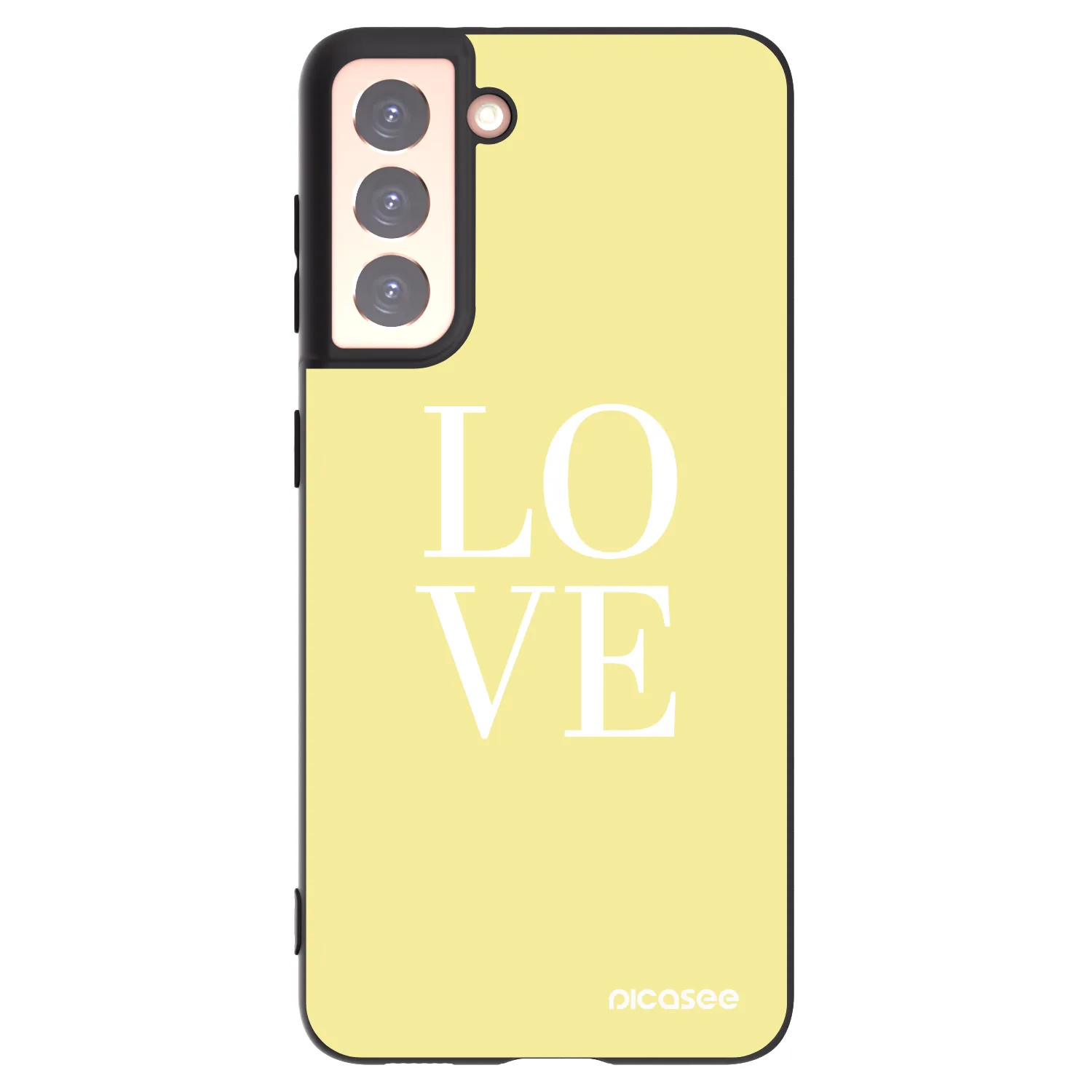 Picasee husă neagră din silicon pentru Samsung Galaxy S21 5G G991B - Love