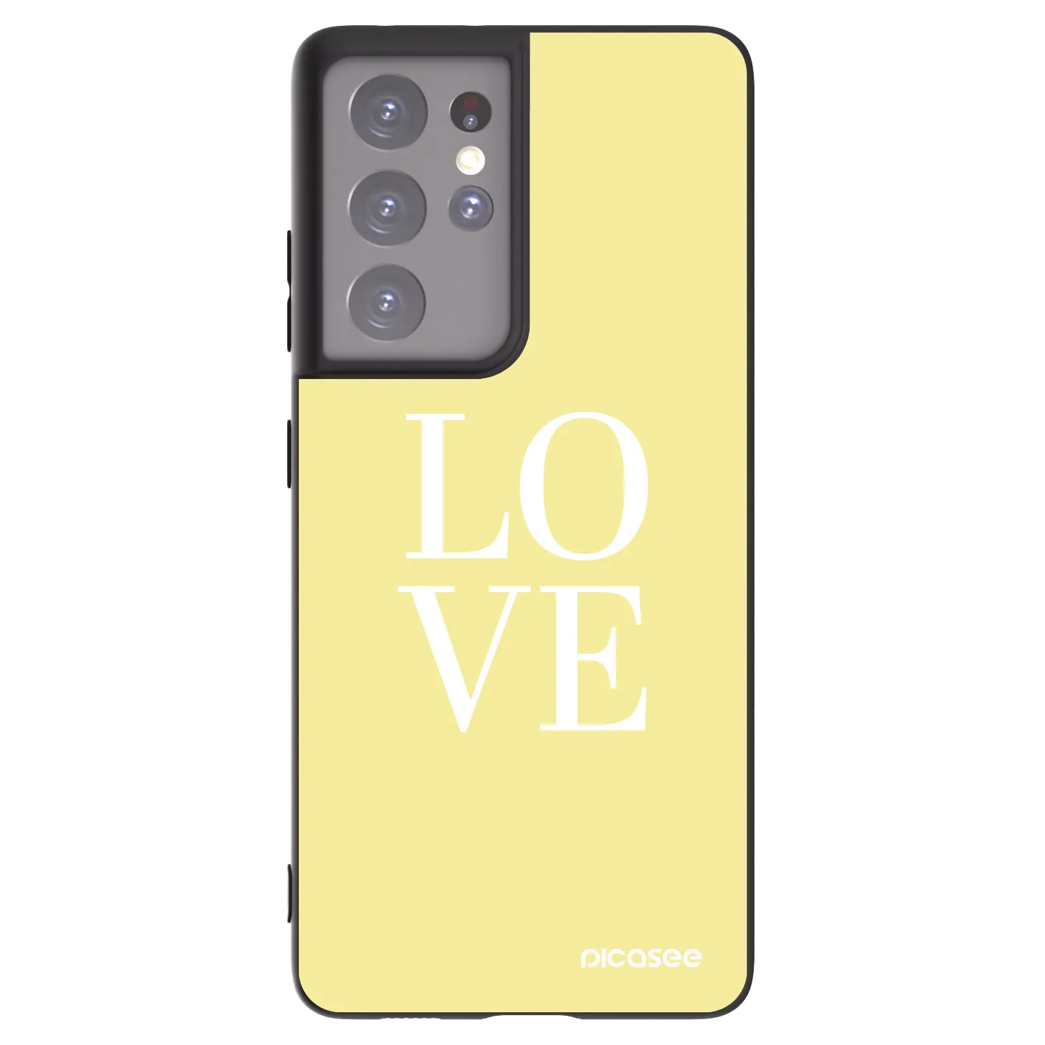 Picasee husă neagră din silicon pentru Samsung Galaxy S21 Ultra 5G G998B - Love