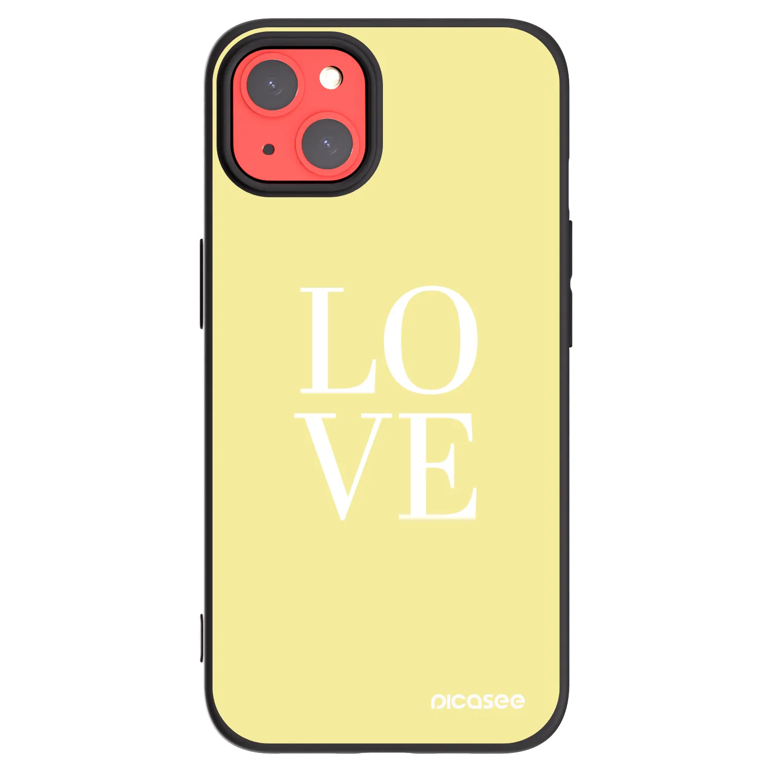 Picasee husă neagră din silicon pentru Apple iPhone 13 - Love