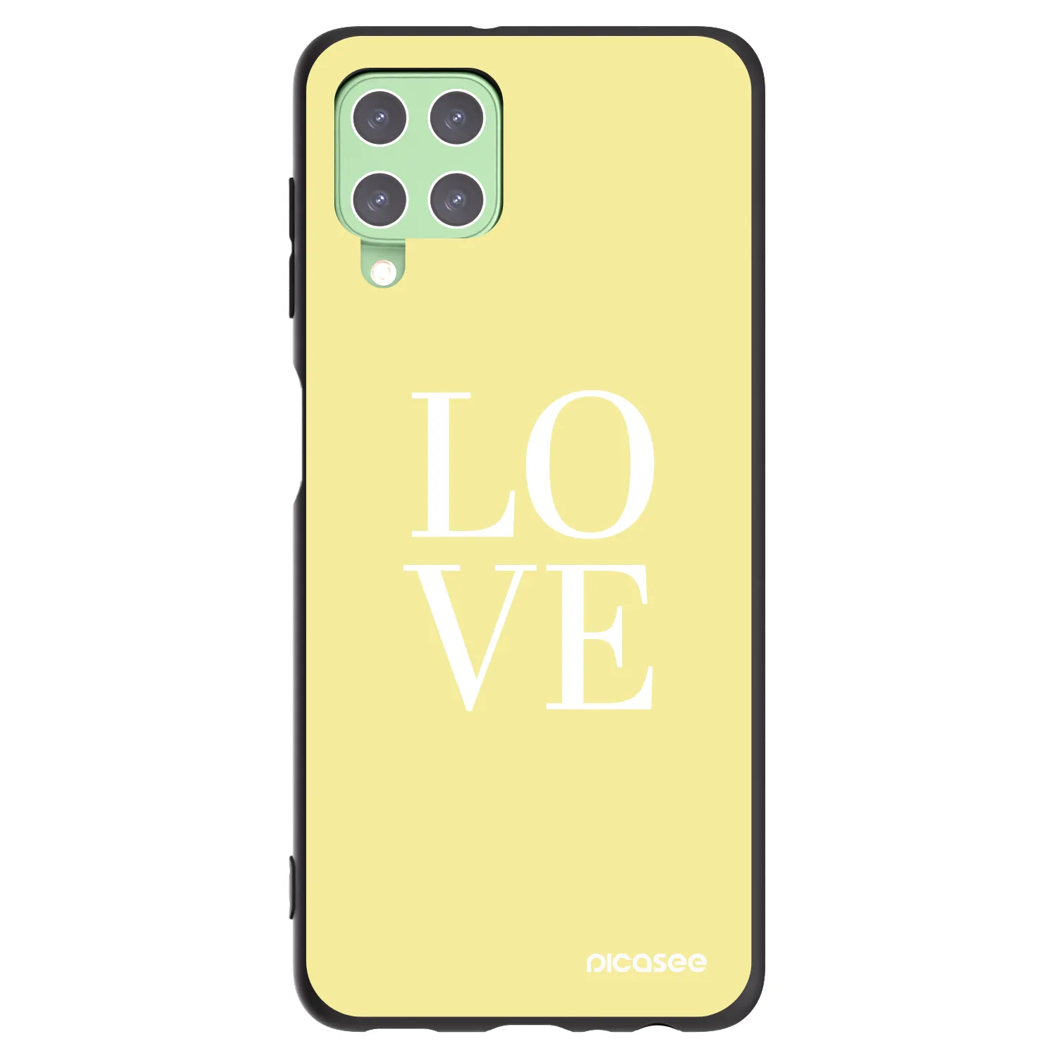 Picasee husă neagră din silicon pentru Samsung Galaxy A22 A225F 4G - Love