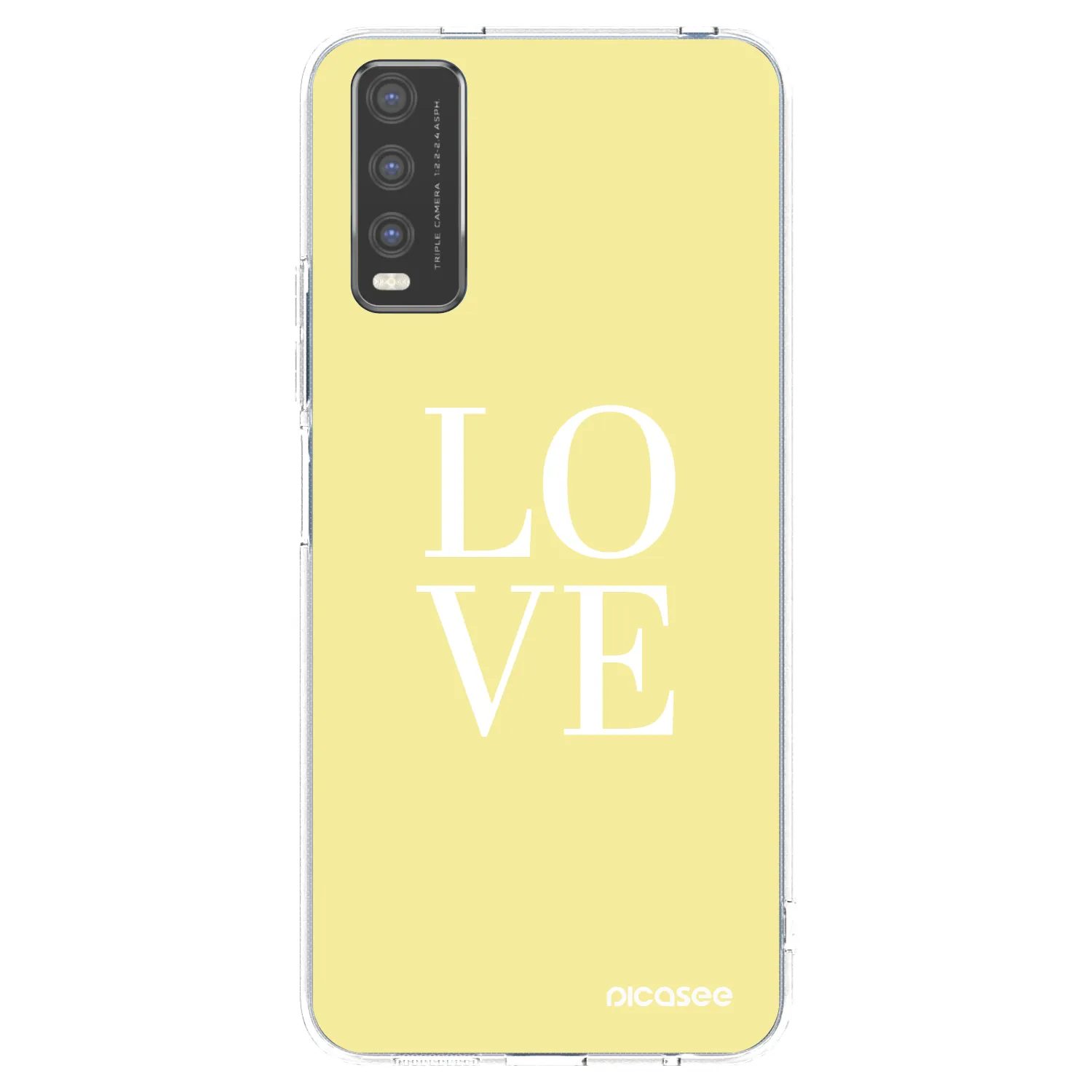 Picasee husă transparentă din silicon pentru Vivo Y20s - Love