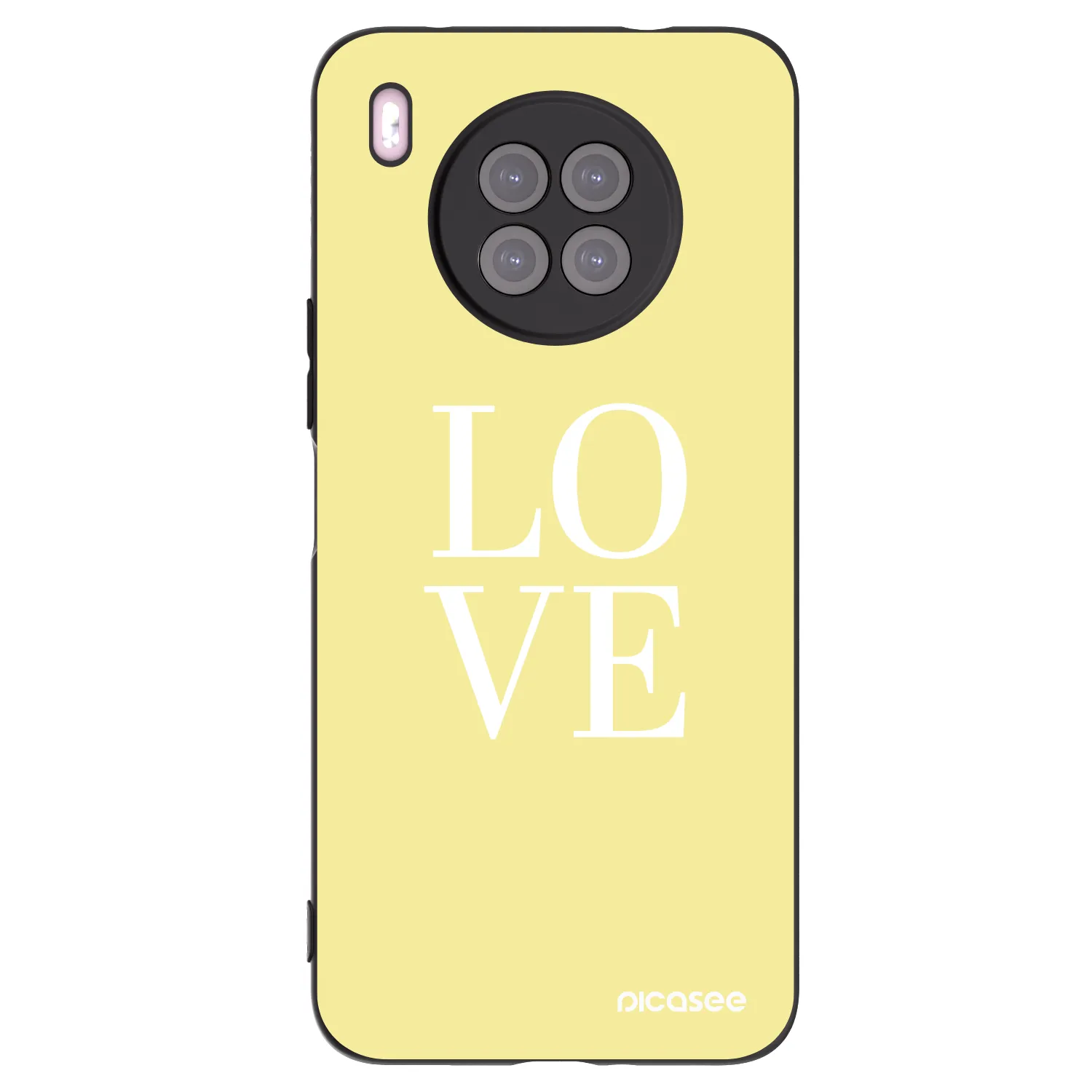 Picasee husă neagră din silicon pentru Huawei Nova 8i - Love