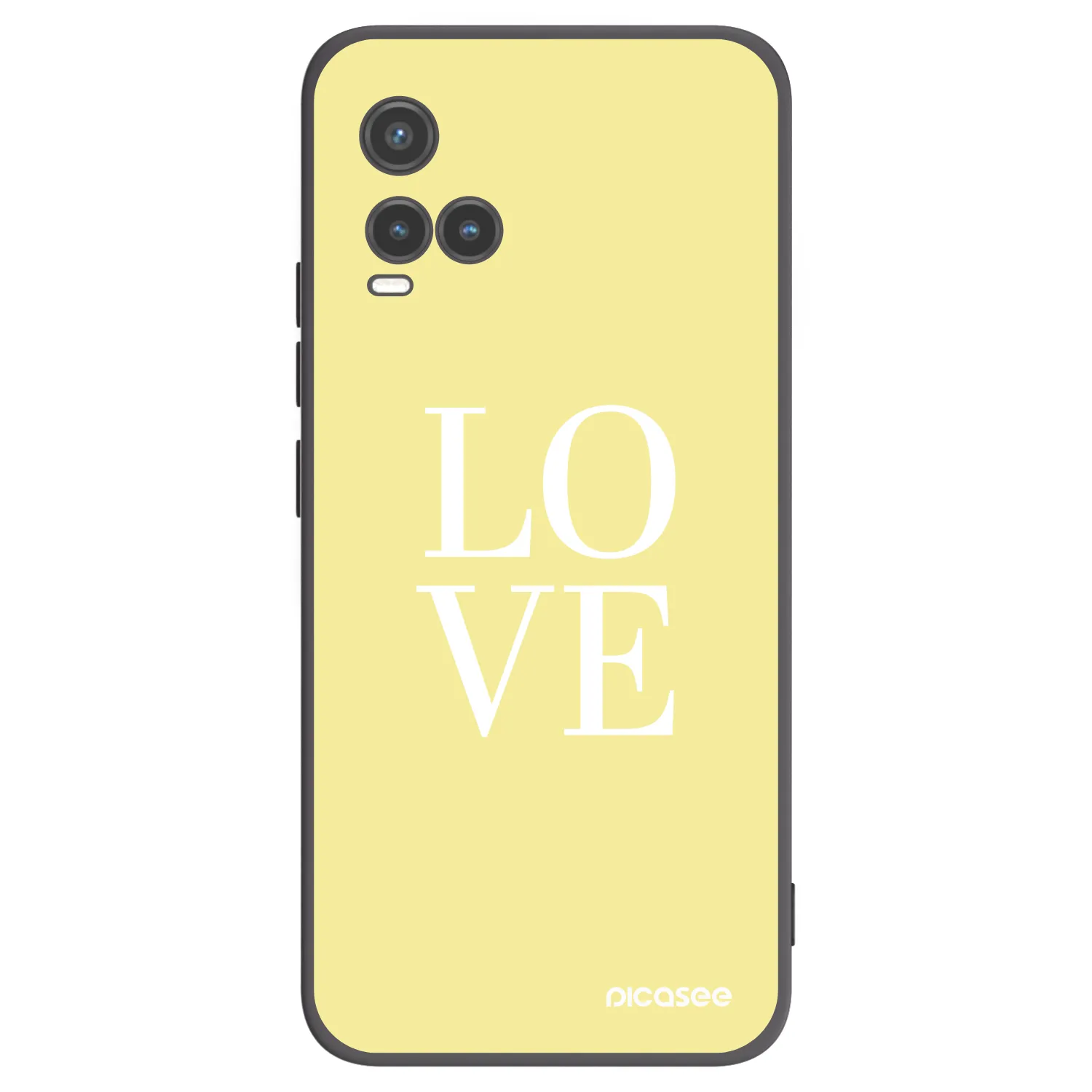 Picasee husă neagră din silicon pentru Vivo Y33s - Love
