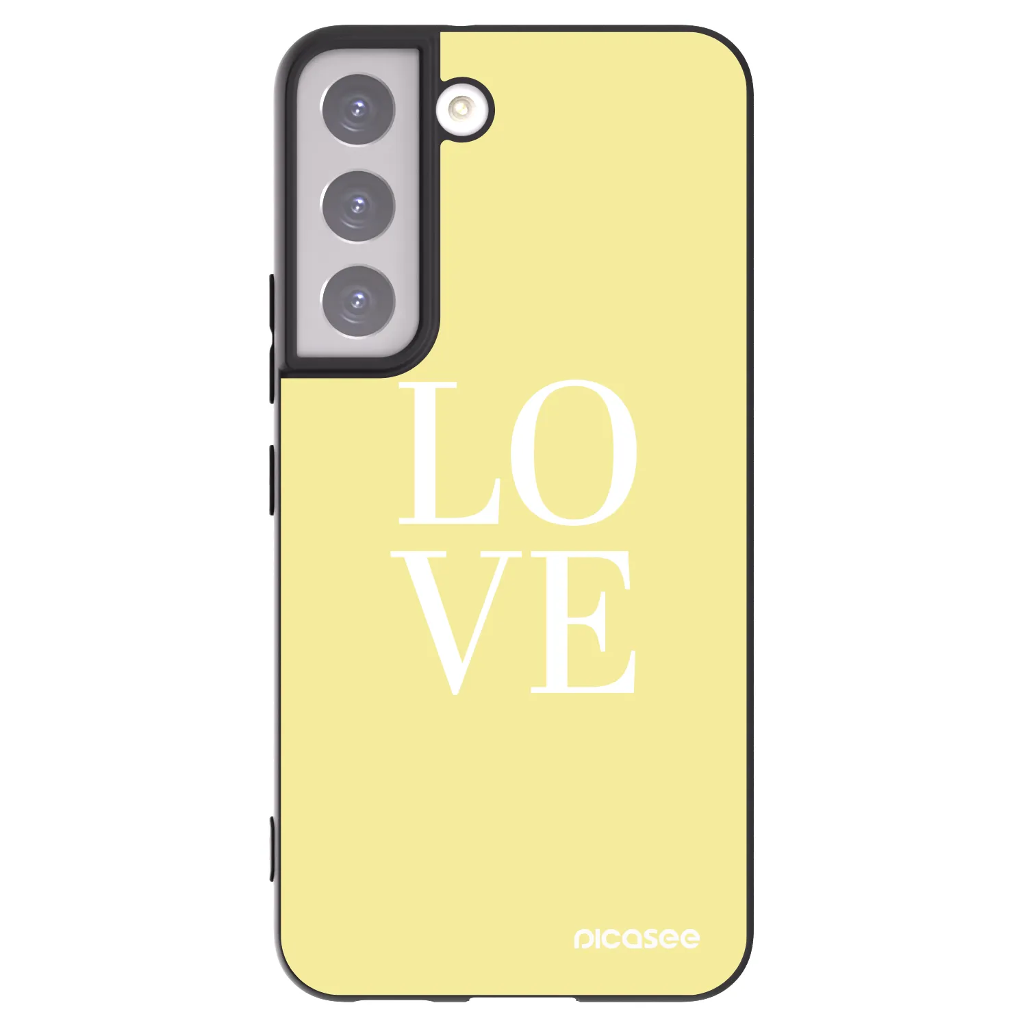 Picasee husă neagră din silicon pentru Samsung Galaxy S22 5G - Love