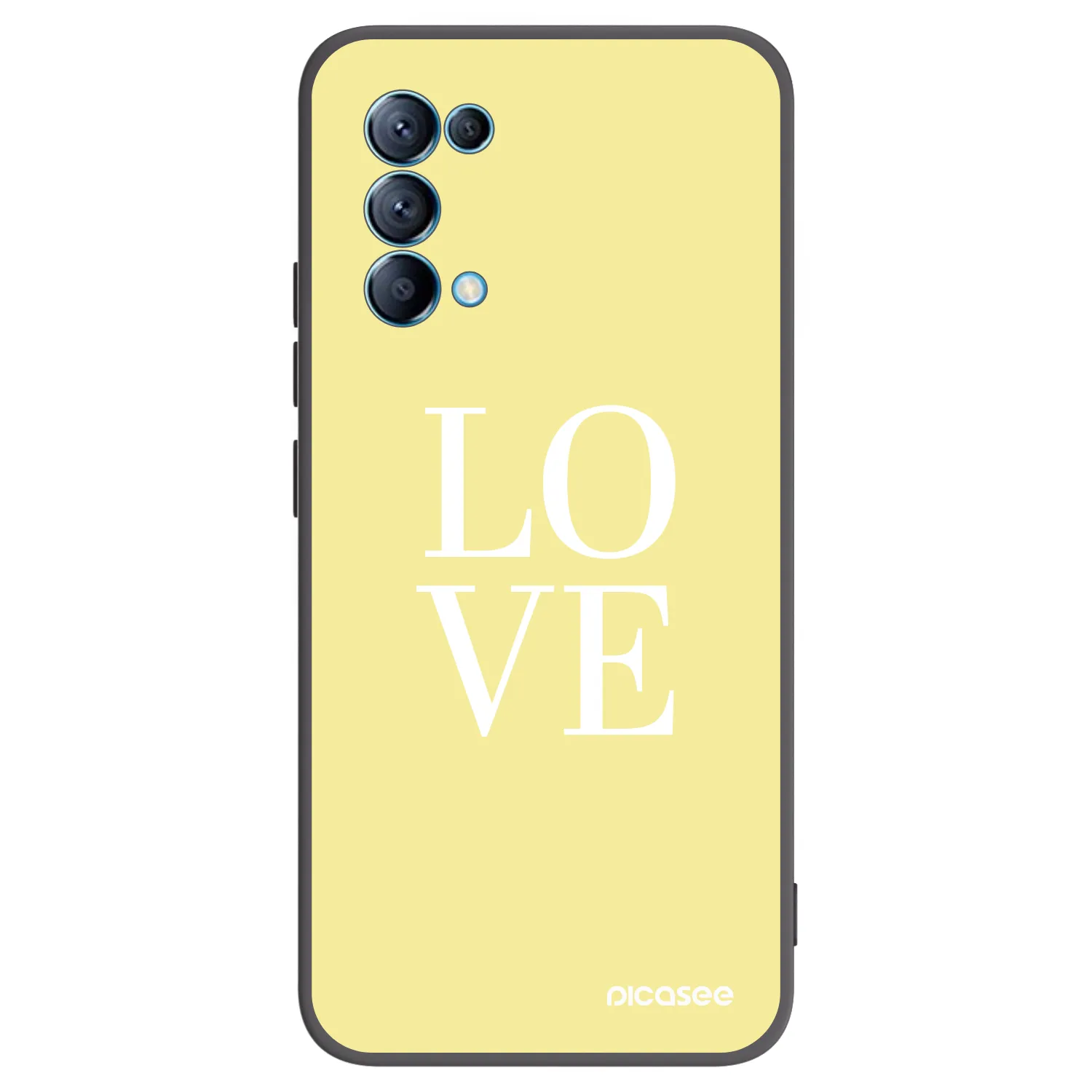 Picasee husă neagră din silicon pentru OPPO A16s - Love