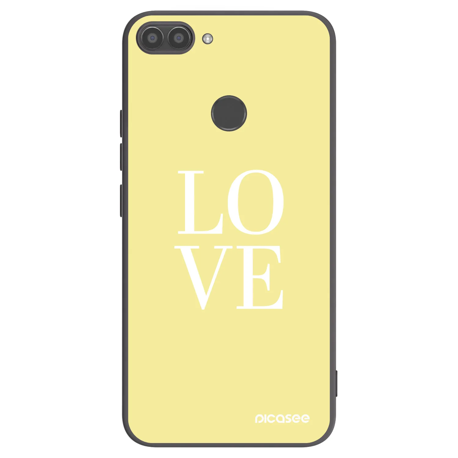 Picasee husă neagră din silicon pentru Huawei P Smart - Love