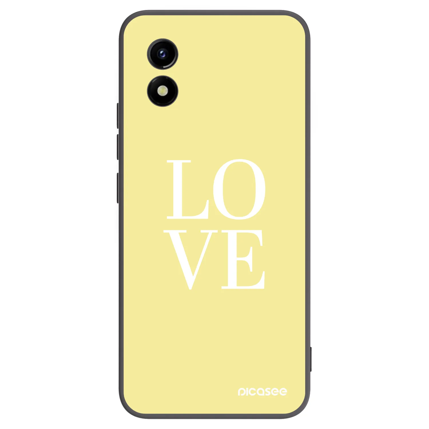 Picasee husă neagră din silicon pentru Vivo Y01 - Love