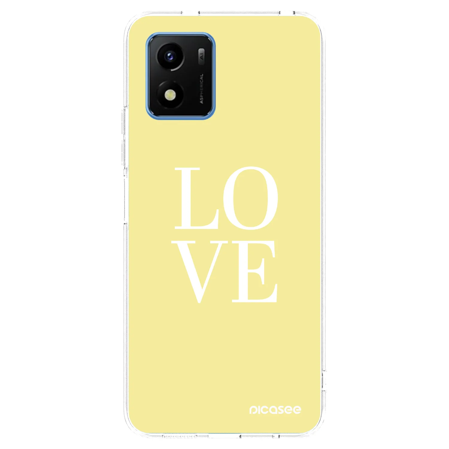 Picasee husă transparentă din silicon pentru Vivo Y01 - Love