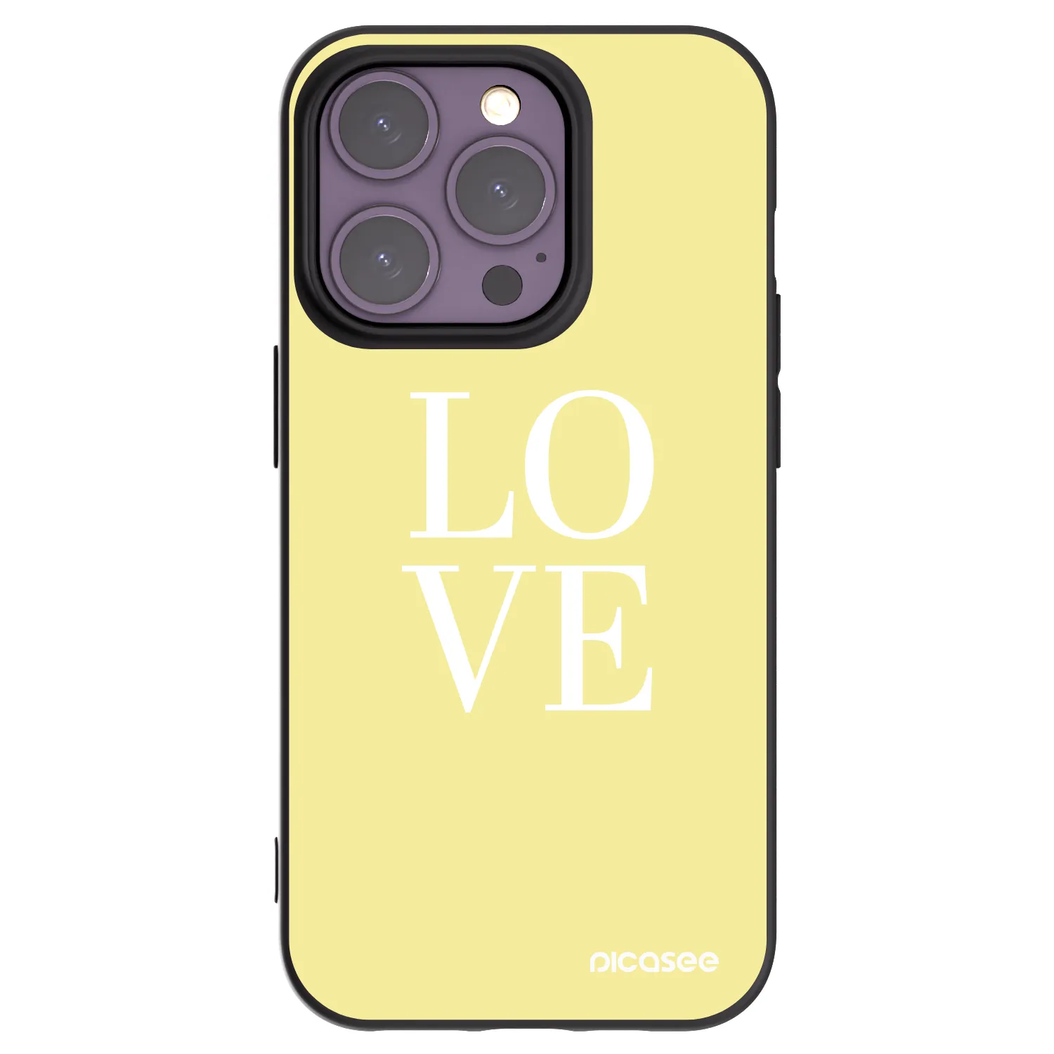 Picasee husă neagră din silicon pentru Apple iPhone 14 Pro - Love