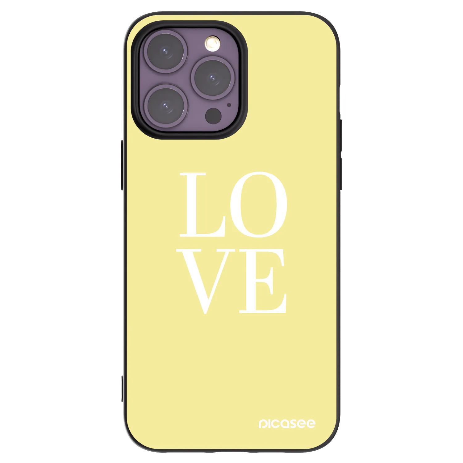 Picasee husă neagră din silicon pentru Apple iPhone 14 Pro Max - Love