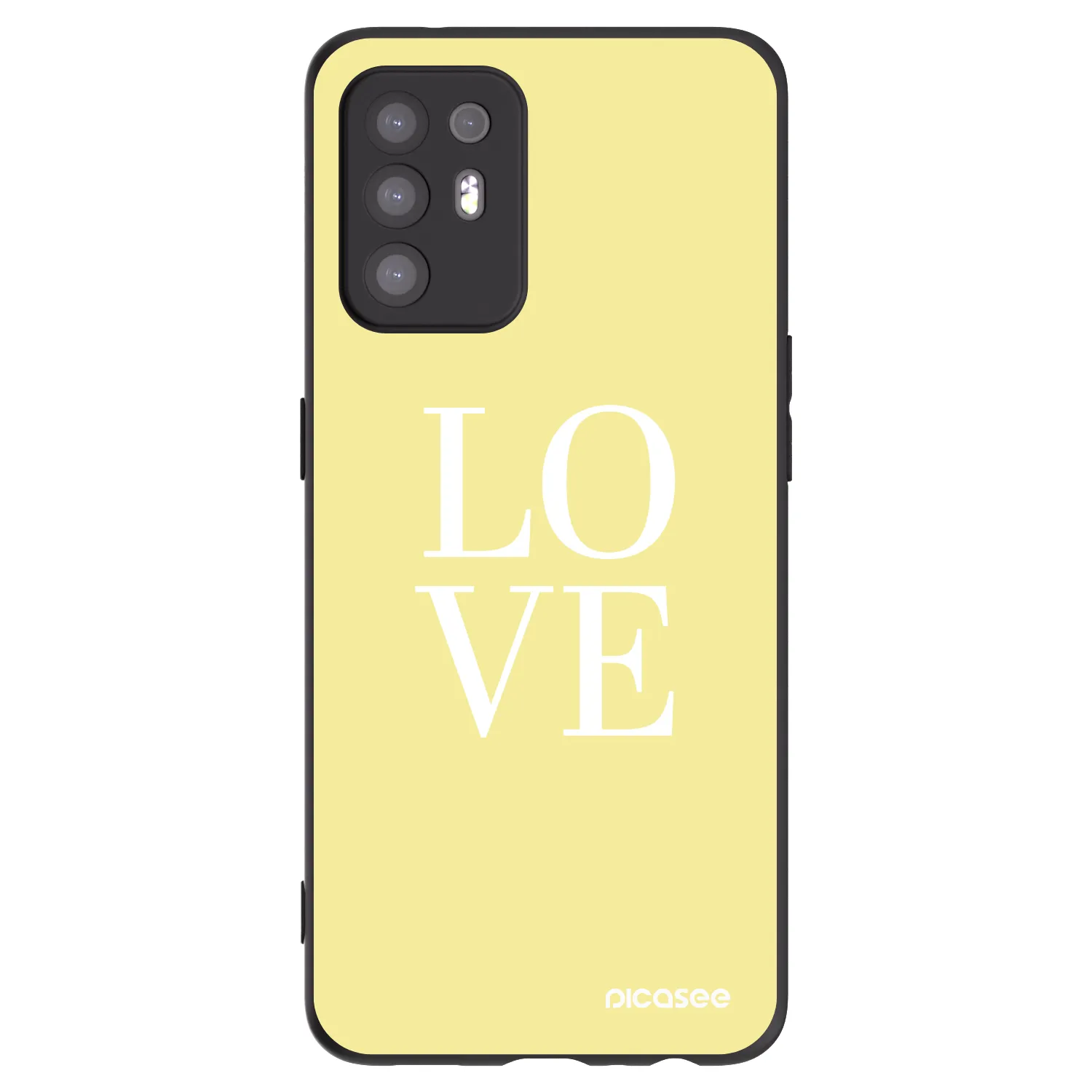 Picasee husă neagră din silicon pentru OPPO A94 5G - Love