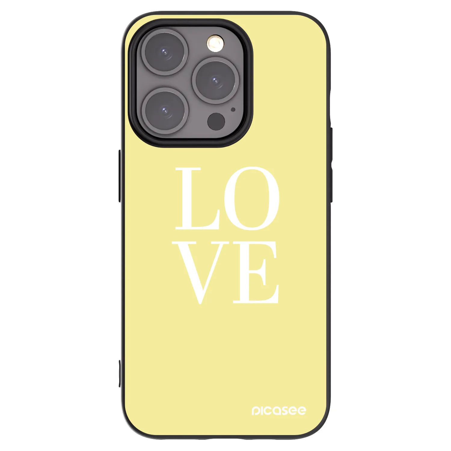 Picasee husă neagră din silicon pentru Apple iPhone 15 Pro - Love