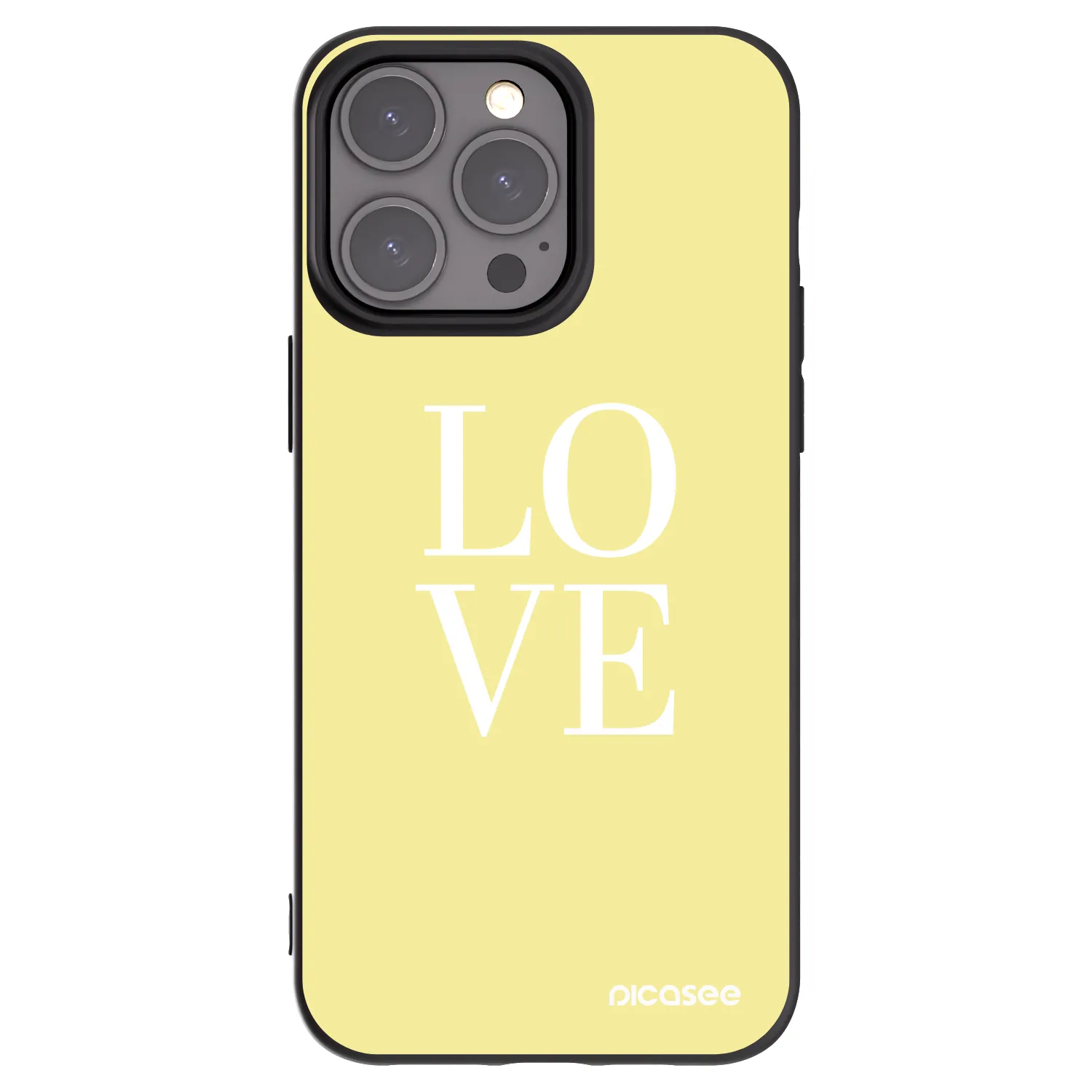 Picasee husă neagră din silicon pentru Apple iPhone 15 Pro Max - Love