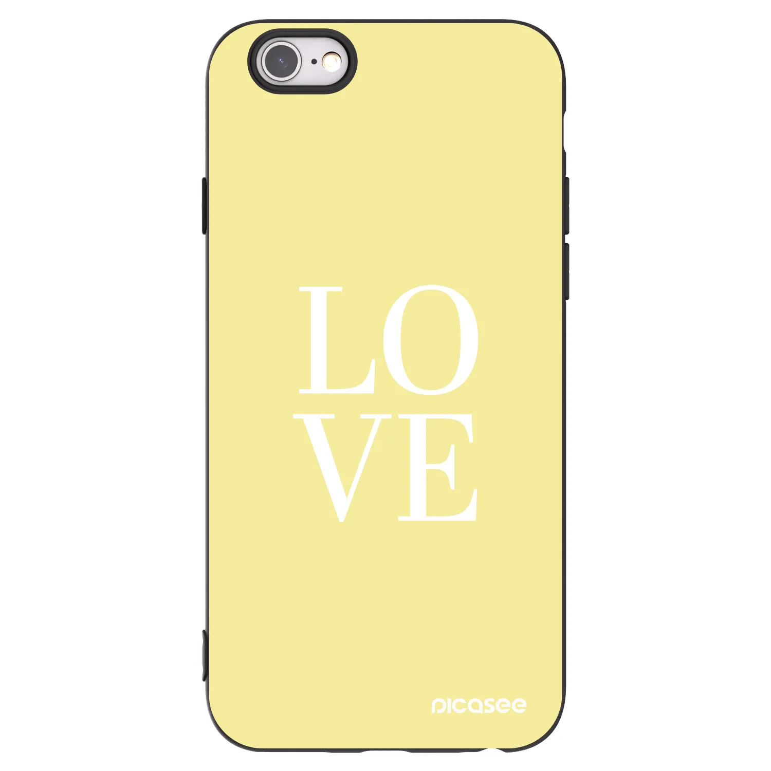 Picasee husă neagră din silicon pentru Apple iPhone 6/6S - Love