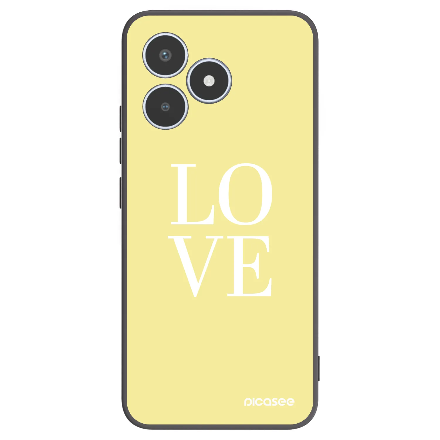 Picasee husă neagră din silicon pentru Realme C53 - Love