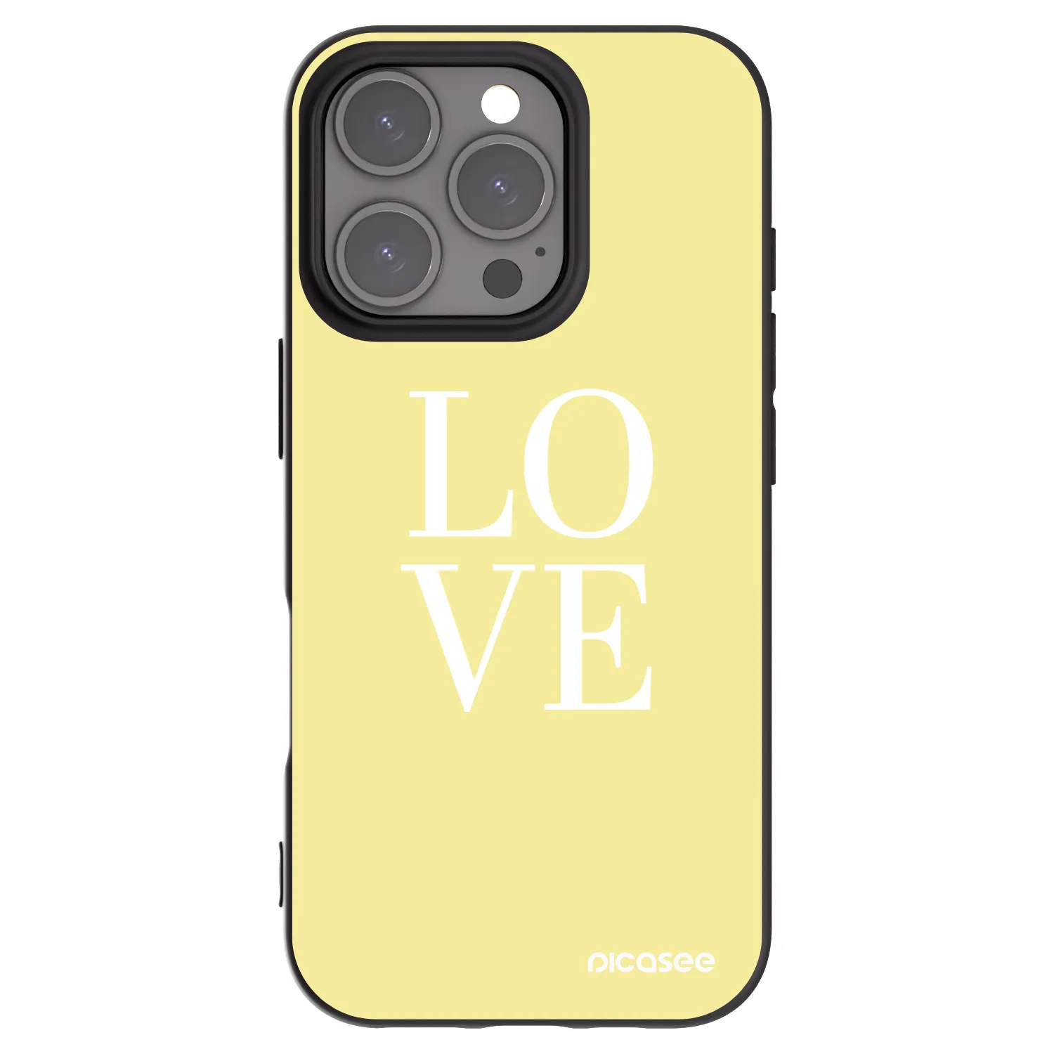 Picasee husă neagră din silicon pentru Apple iPhone 16 Pro - Love