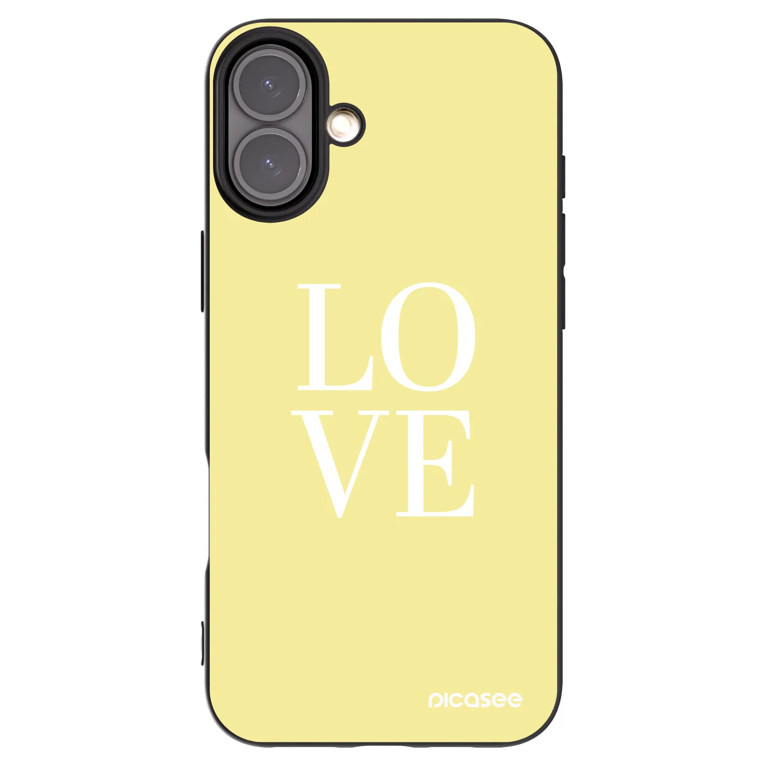 Picasee husă neagră din silicon pentru Apple iPhone 16 Plus - Love
