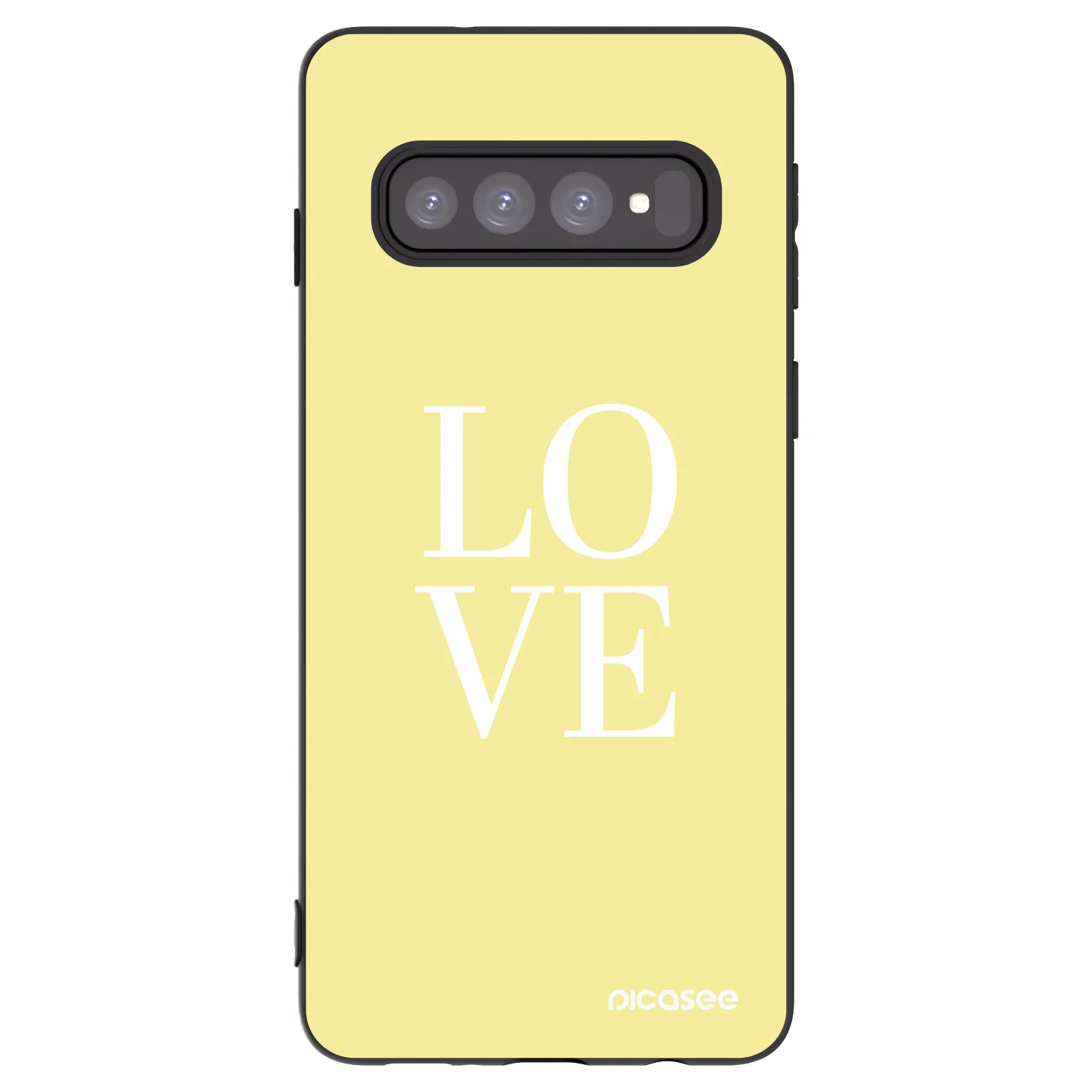 Picasee husă neagră din silicon pentru Samsung Galaxy S10 G973 - Love
