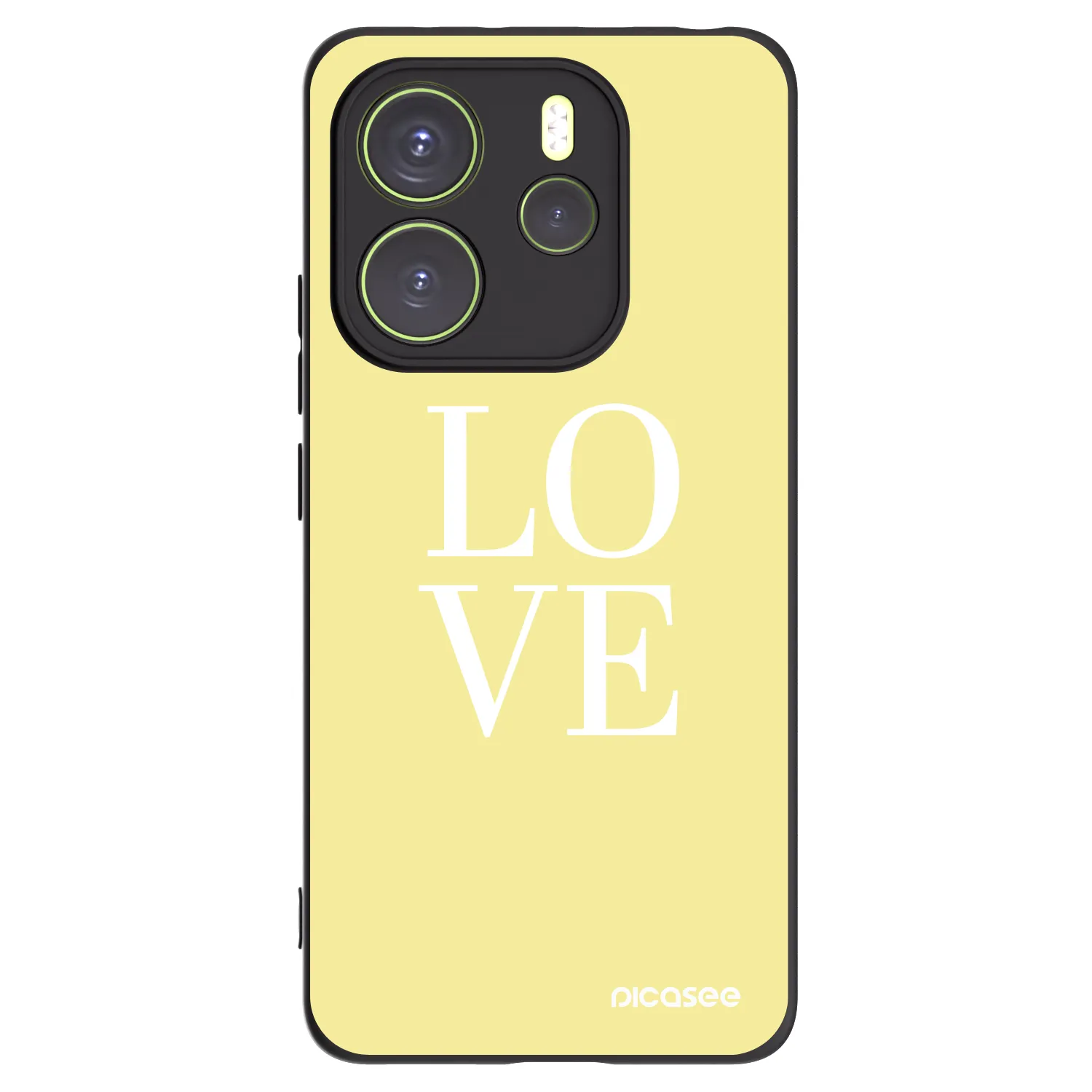 Picasee husă neagră din silicon pentru Xiaomi Redmi Note 14 4G - Love