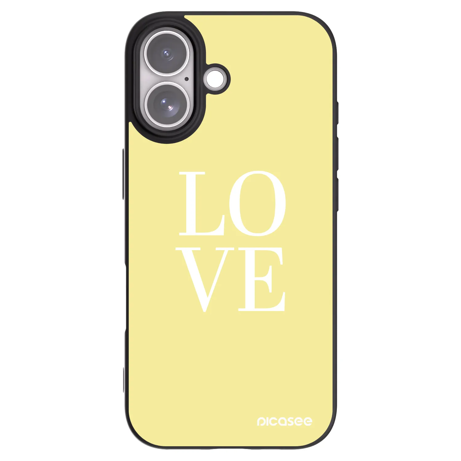 Picasee husă neagră din silicon pentru Apple iPhone 17 - Love