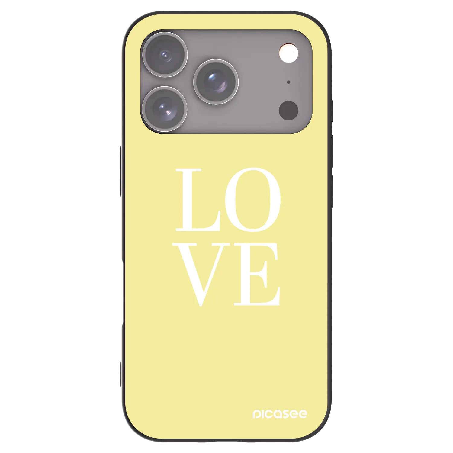 Picasee husă neagră din silicon pentru Apple iPhone 17 Pro - Love