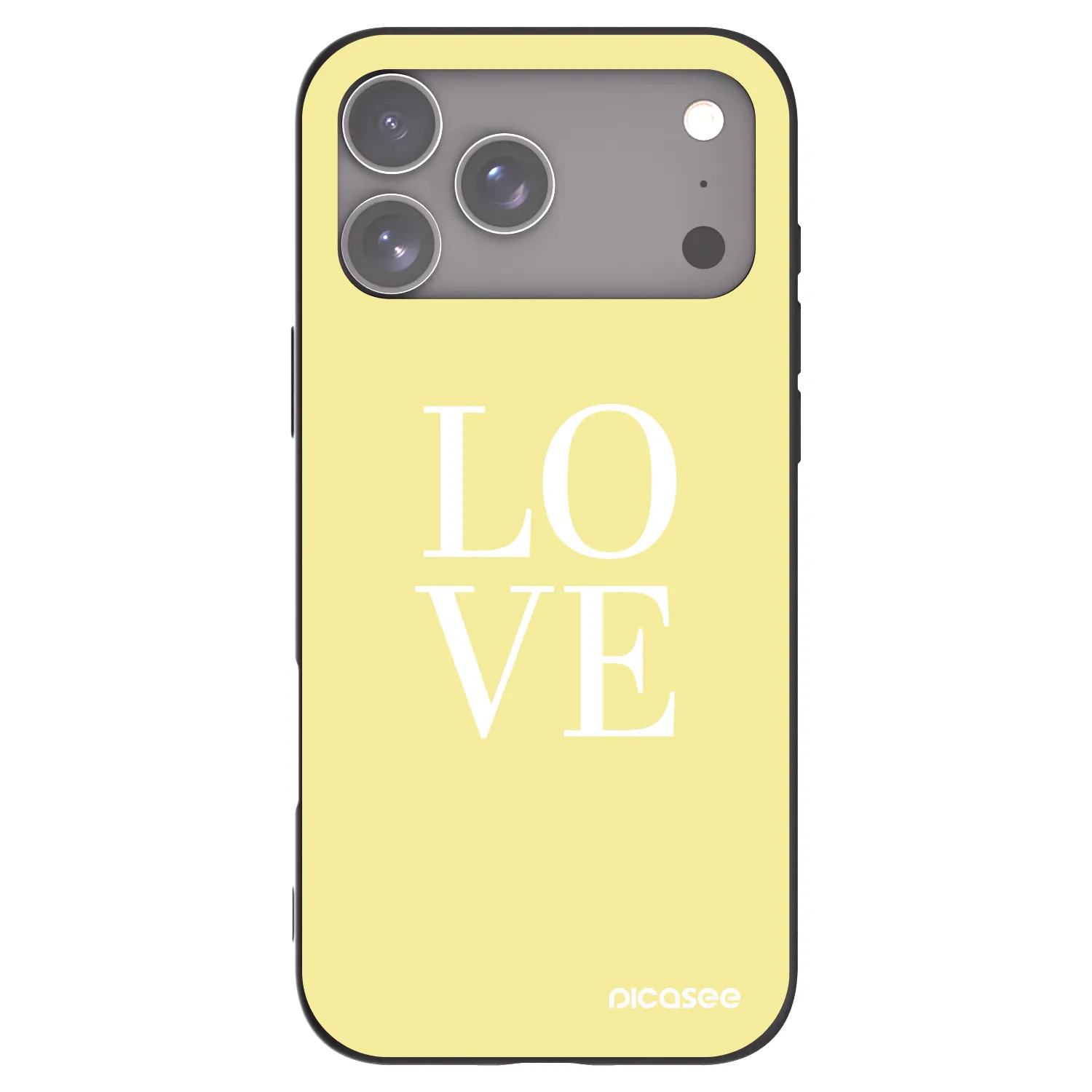 Picasee husă neagră din silicon pentru Apple iPhone 17 Pro Max - Love