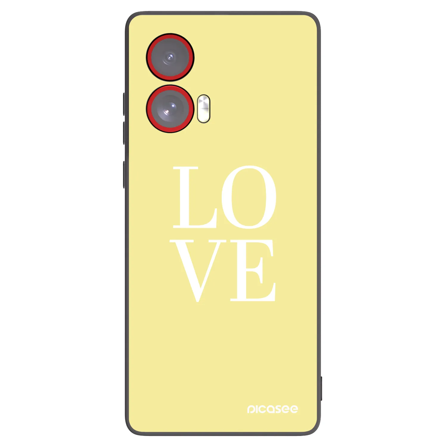 Picasee husă neagră din silicon pentru Motorola Edge 50 Fusion - Love
