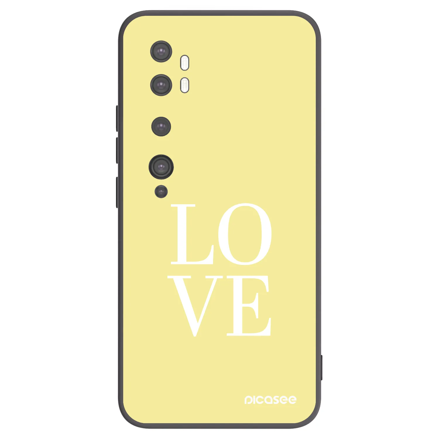 Picasee husă neagră din silicon pentru Xiaomi Mi Note 10 (Pro) - Love