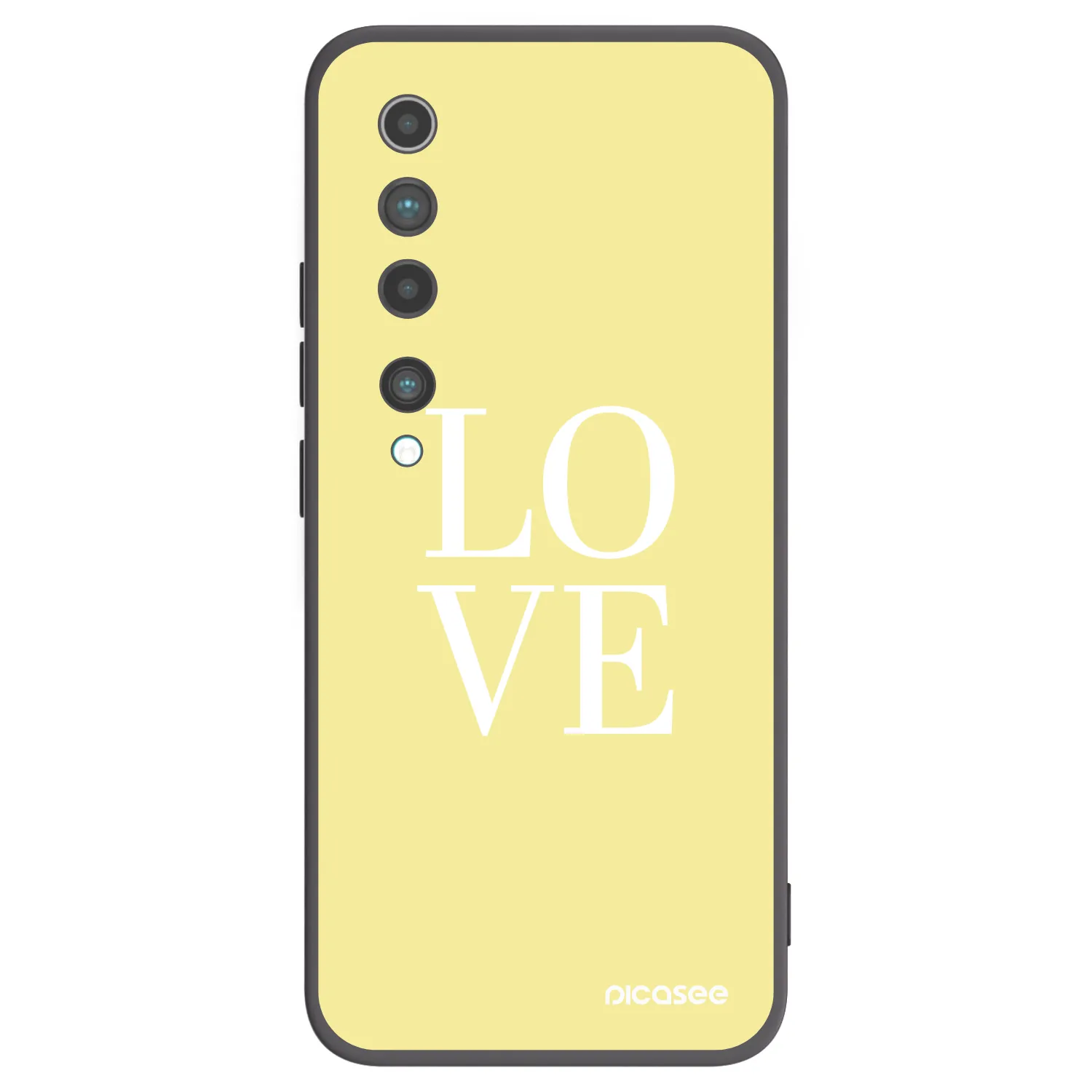 Picasee husă neagră din silicon pentru Xiaomi Mi 10 - Love