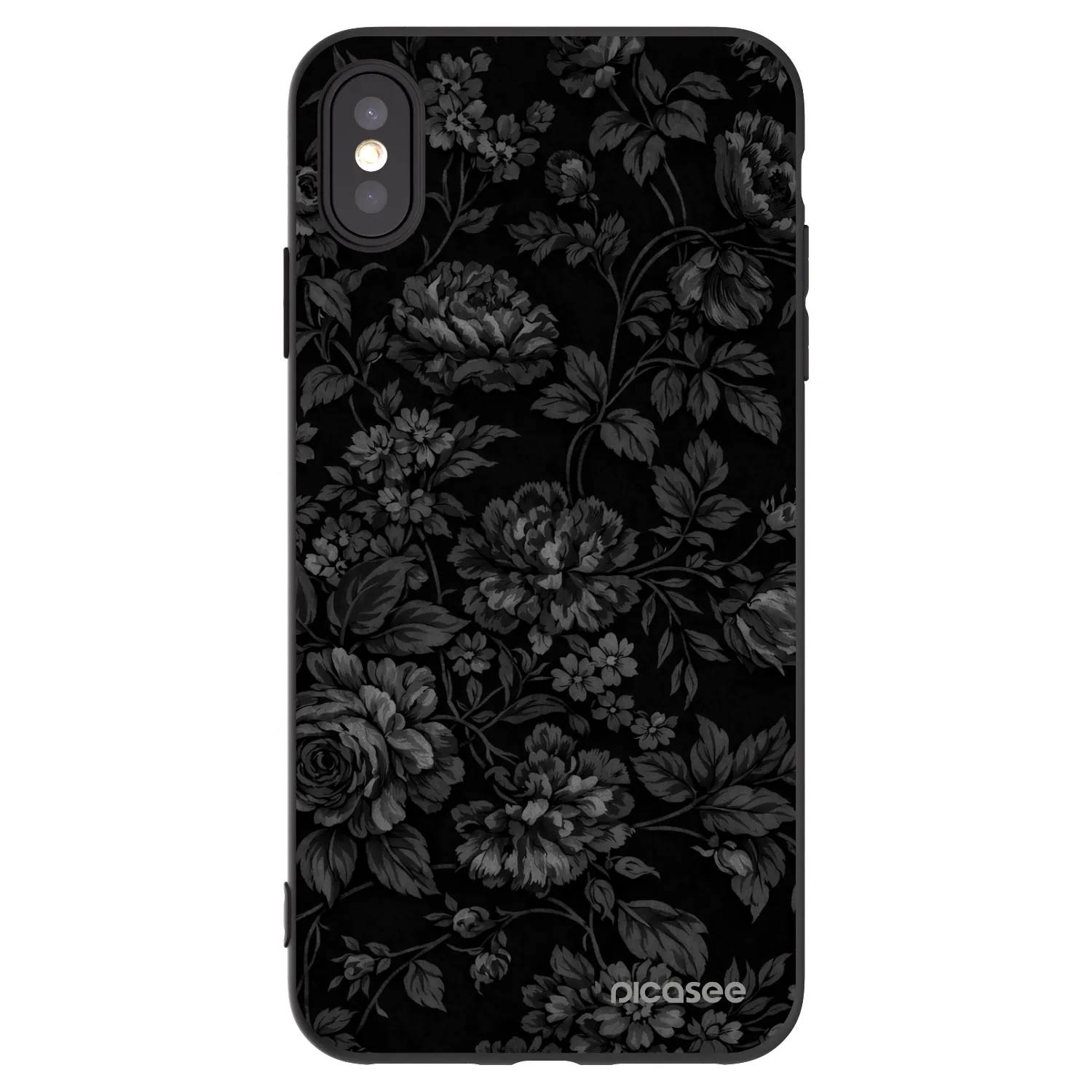 Picasee husă neagră din silicon pentru Apple iPhone XS Max - Dark Romance