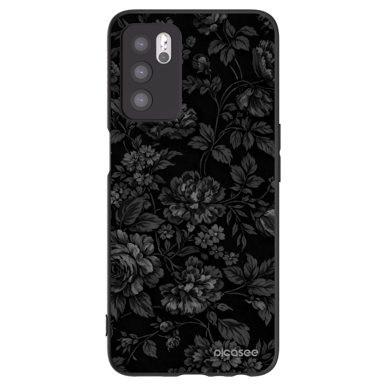 Picasee husă neagră din silicon pentru OPPO A16s - Dark Romance