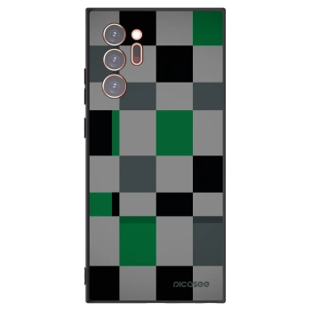 Picasee husă neagră din silicon pentru Samsung Galaxy Note 20 Ultra - Block Grid
