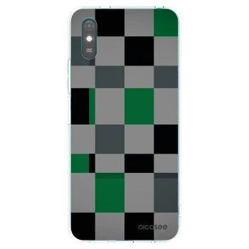 Picasee husă transparentă din silicon pentru Xiaomi Redmi 9A - Block Grid