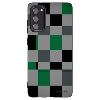 Picasee husă neagră din silicon pentru Samsung Galaxy S20 FE - Block Grid