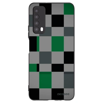 Picasee husă neagră din silicon pentru Huawei P Smart 2021 - Block Grid