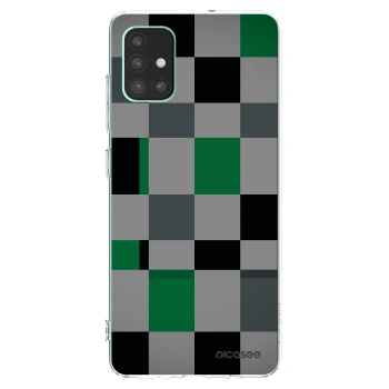 Picasee husă transparentă din silicon pentru Samsung Galaxy M51 M515F - Block Grid