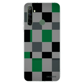 Picasee husă transparentă din silicon pentru Realme 6i - Block Grid