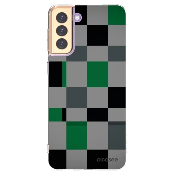 Picasee husă transparentă din silicon pentru Samsung Galaxy S21+ 5G G996F - Block Grid