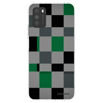 Picasee husă transparentă din silicon pentru Xiaomi Poco M3 - Block Grid