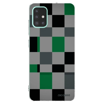 Picasee husă transparentă din silicon pentru Samsung Galaxy M31s - Block Grid
