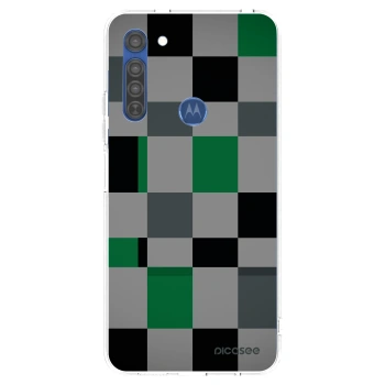 Husă pentru Motorola Moto G8 - Block Grid