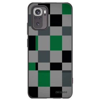 Picasee husă neagră din silicon pentru Xiaomi Redmi Note 10 - Block Grid