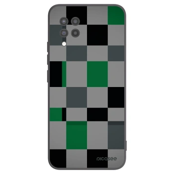 Picasee husă neagră din silicon pentru Samsung Galaxy A42 A426B - Block Grid