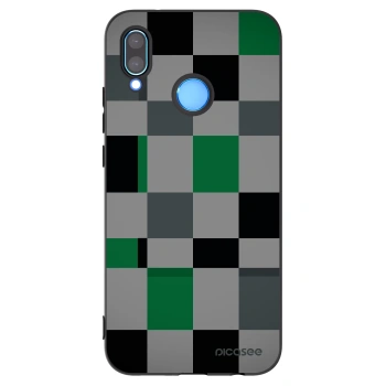 Picasee husă neagră din silicon pentru Huawei P20 Lite - Block Grid