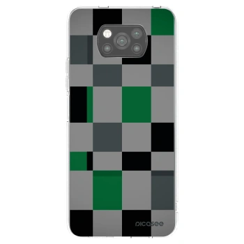 Picasee husă neagră din silicon pentru Xiaomi Poco X3 Pro - Block Grid