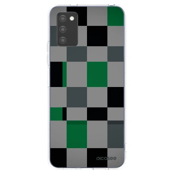 Picasee husă transparentă din silicon pentru Samsung Galaxy A02s A025G - Block Grid