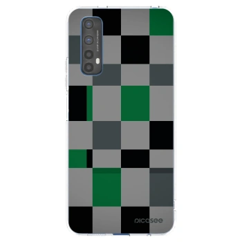 Picasee husă transparentă din silicon pentru Realme 7 - Block Grid