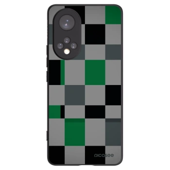 Picasee husă neagră din silicon pentru Honor 50 5G - Block Grid