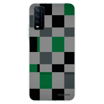 Picasee husă transparentă din silicon pentru Vivo Y11s - Block Grid